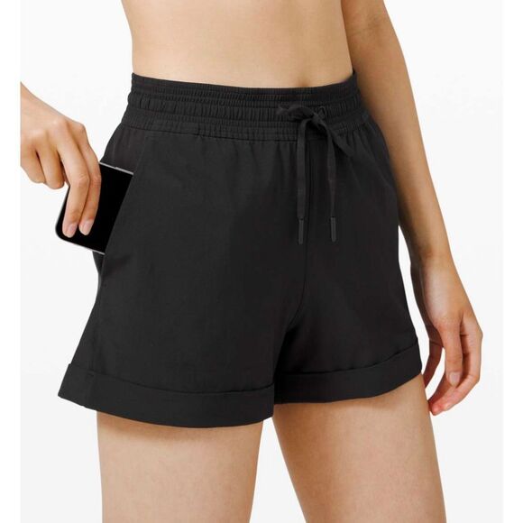 Lululemon Spring Break Away Short 4-way Stretch 3" Black - Picture 1 of 4